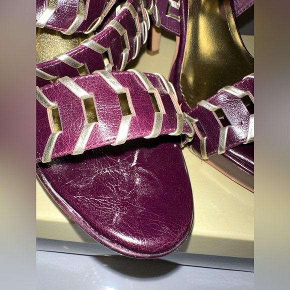 Liliana Purple and gold sandals high heels - Picture 9 of 9